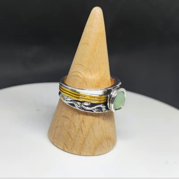 Brand New Turquoise Bohemian Silver Ring, Size 8 - Picture 4 of 4